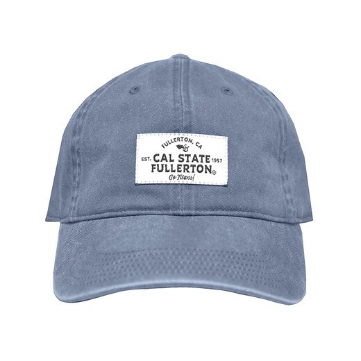 Uscape Cal State Fullerton Banner Pigment Dyed Baseball Cap-Navy
